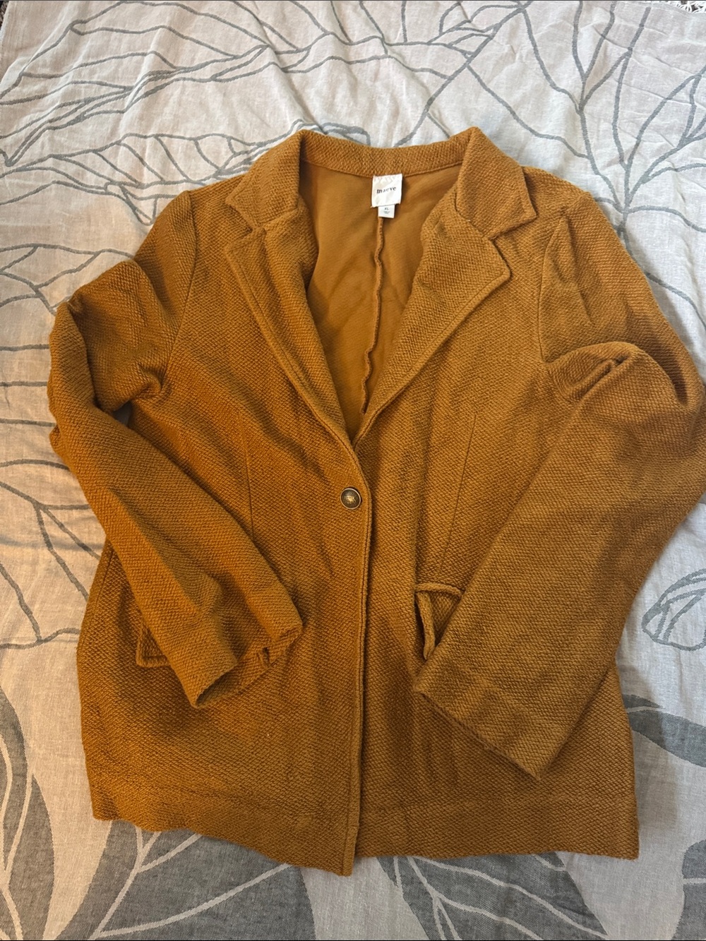 Maeve Golden Mustard soft blazer